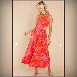 NWOT Red Dress Boutique | Aakaa Resort To Love Red Multi Print Dress Size L